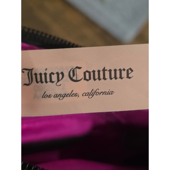 Juicy Couture Faux Fur Tiger Print Crossbody Bag Black White Gold Accent - Picture 8 of 8